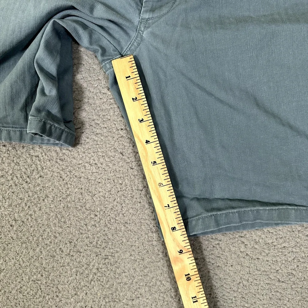 Wallace & Barnes Shorts Mens‎ 30 Blue Cotton Button Fly Casual Preppy Chino Logo